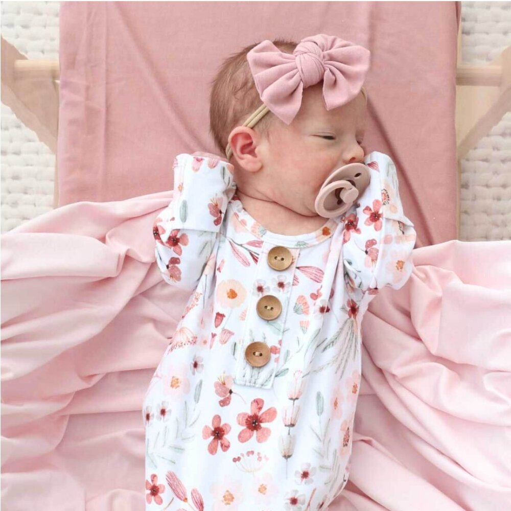 Caden Lane Wren's Wildflower Newborn Baby Knot Gown only